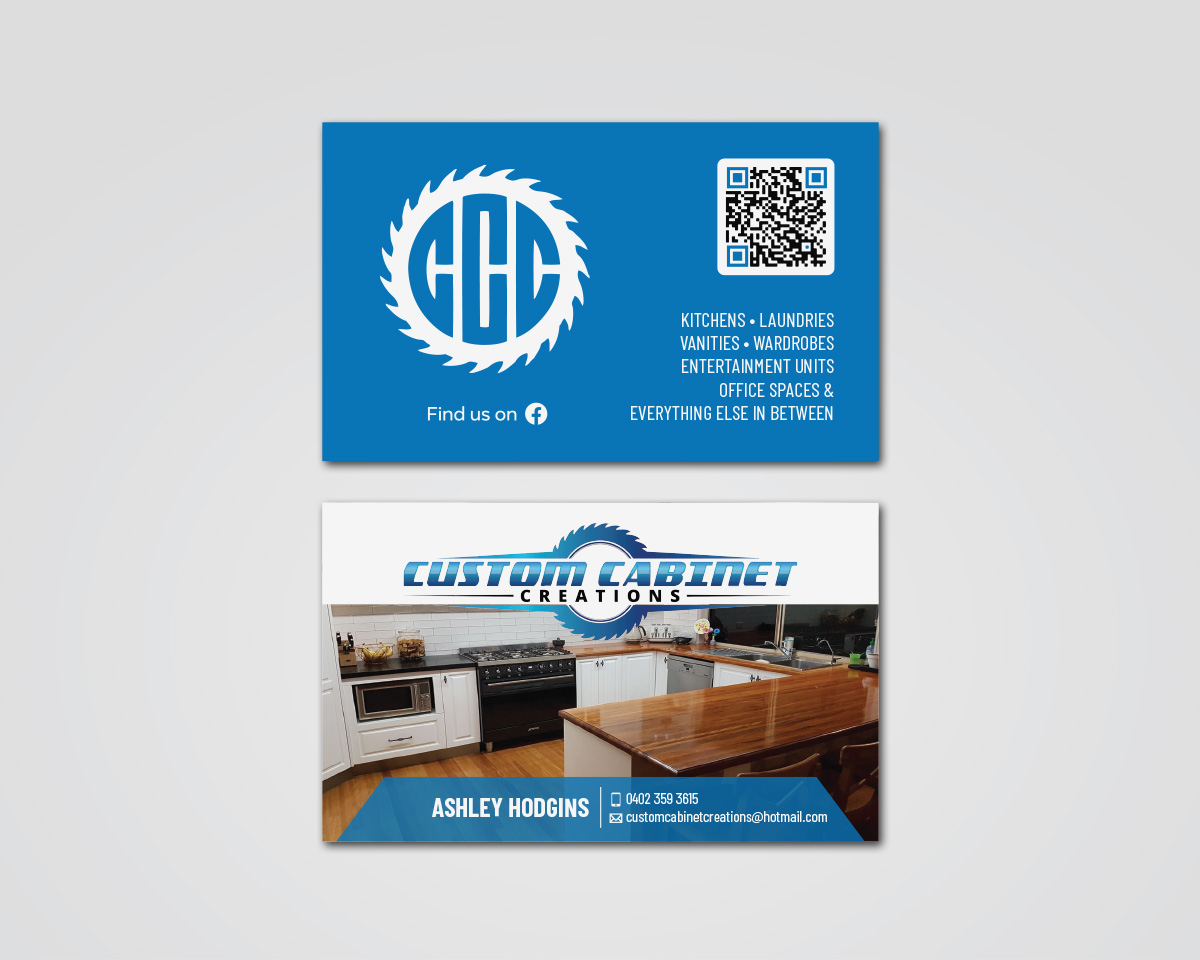 Business Card Design by MDesign for Custom cabinet creations | Design #25540910