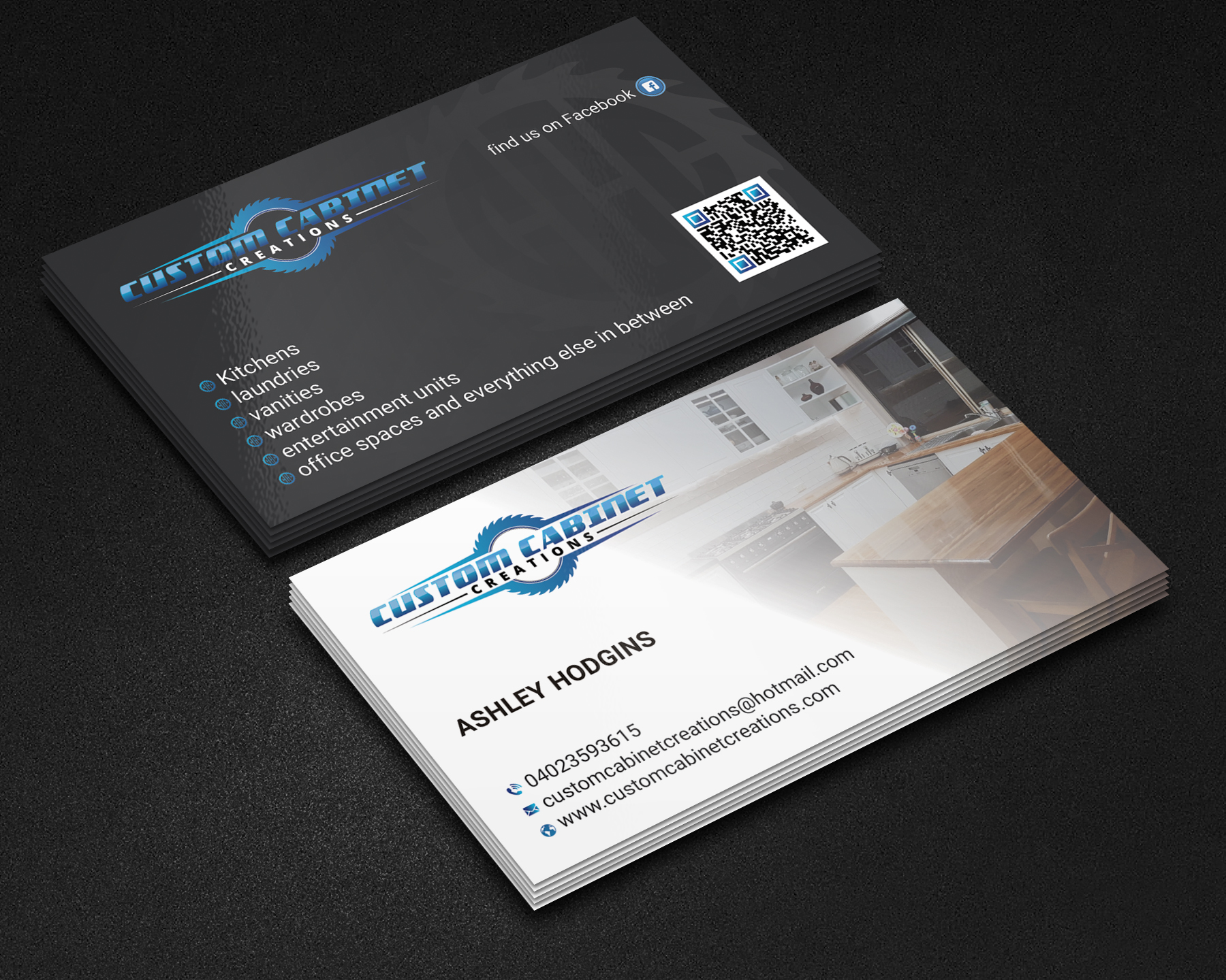Design de Carte de Visite par Neamot pour Custom cabinet creations | Design #25480398