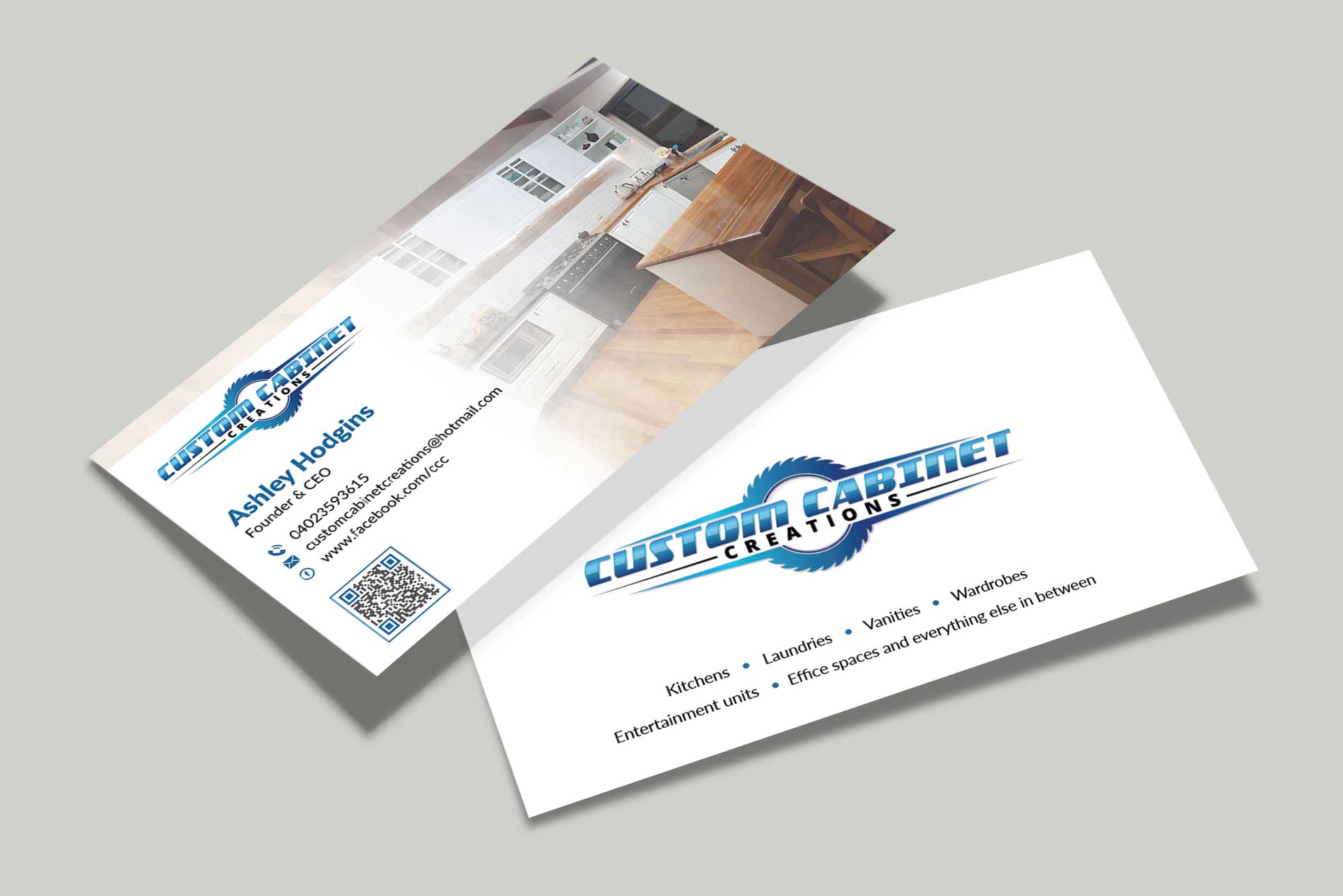 Diseño de Tarjeta de Presentación por Musa. A para Custom cabinet creations | Diseño #25562694