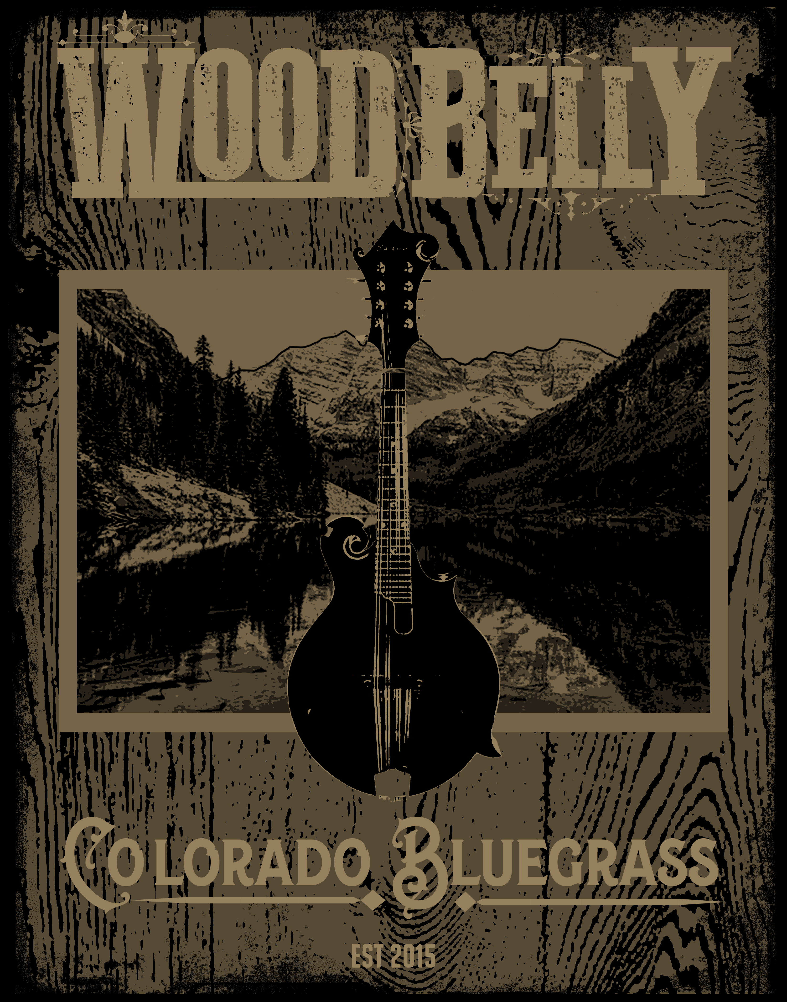 T-shirt Design by jamesmccue1 for Wood Belly Music | Design #25544283