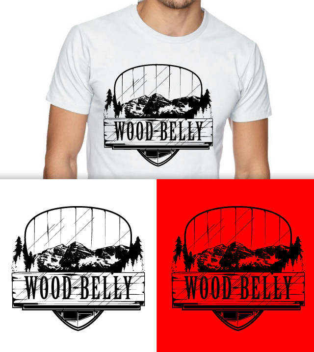 Design de T-shirt par ally designs pour Wood Belly Music | Design #25485374