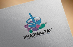 Pharmastay    Healthy, Educated, Empowered | Logo Design by 4tech services