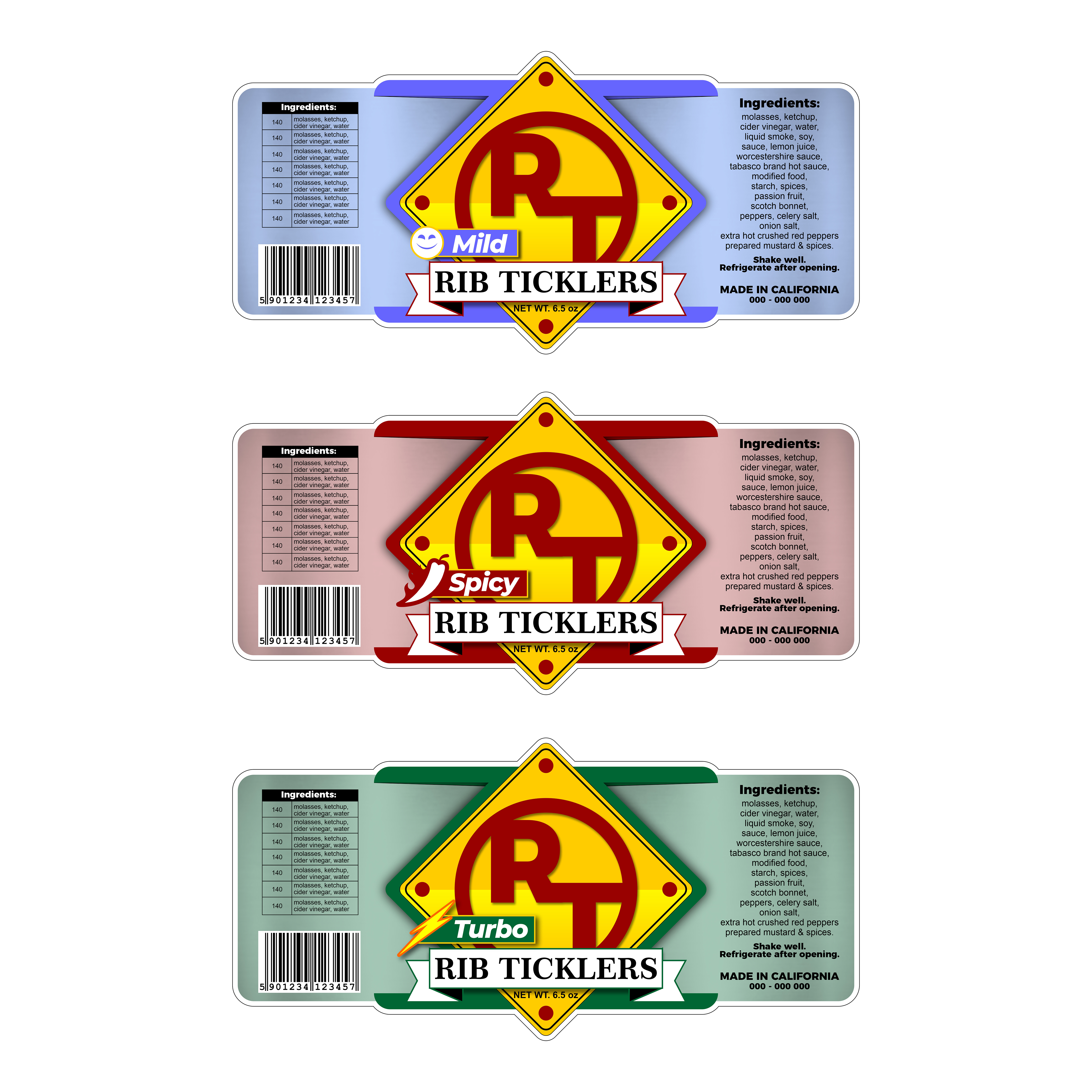 Label Design by VEDG for Ribticklers BBQ Sauce | Design #25512481