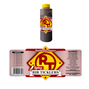 Label Design by VEDG for Ribticklers BBQ Sauce | Design: #25515256