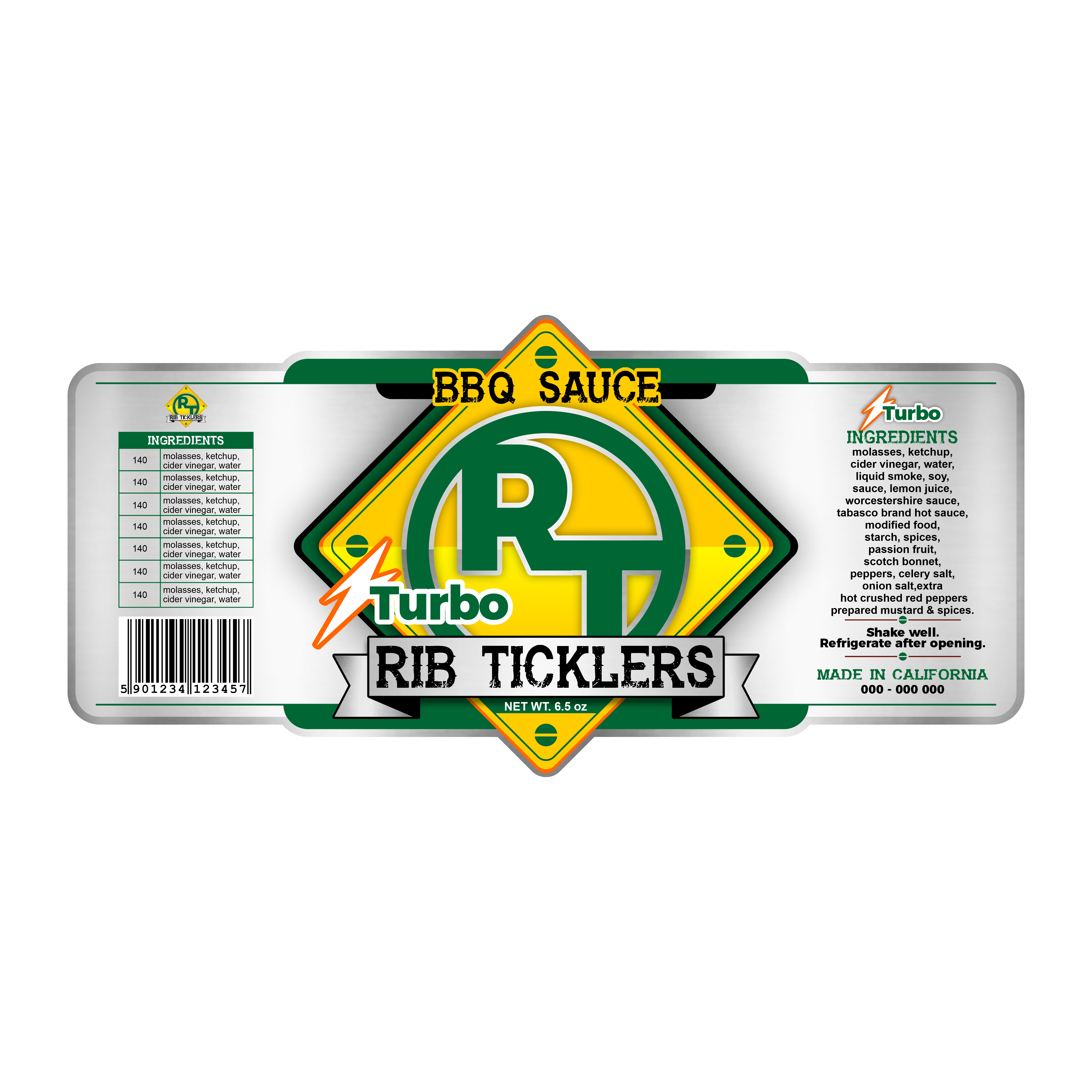 Label Design by VEDG for Ribticklers BBQ Sauce | Design #25519466
