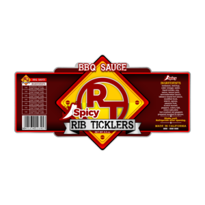 Label Design by VEDG for Ribticklers BBQ Sauce | Design: #25553685