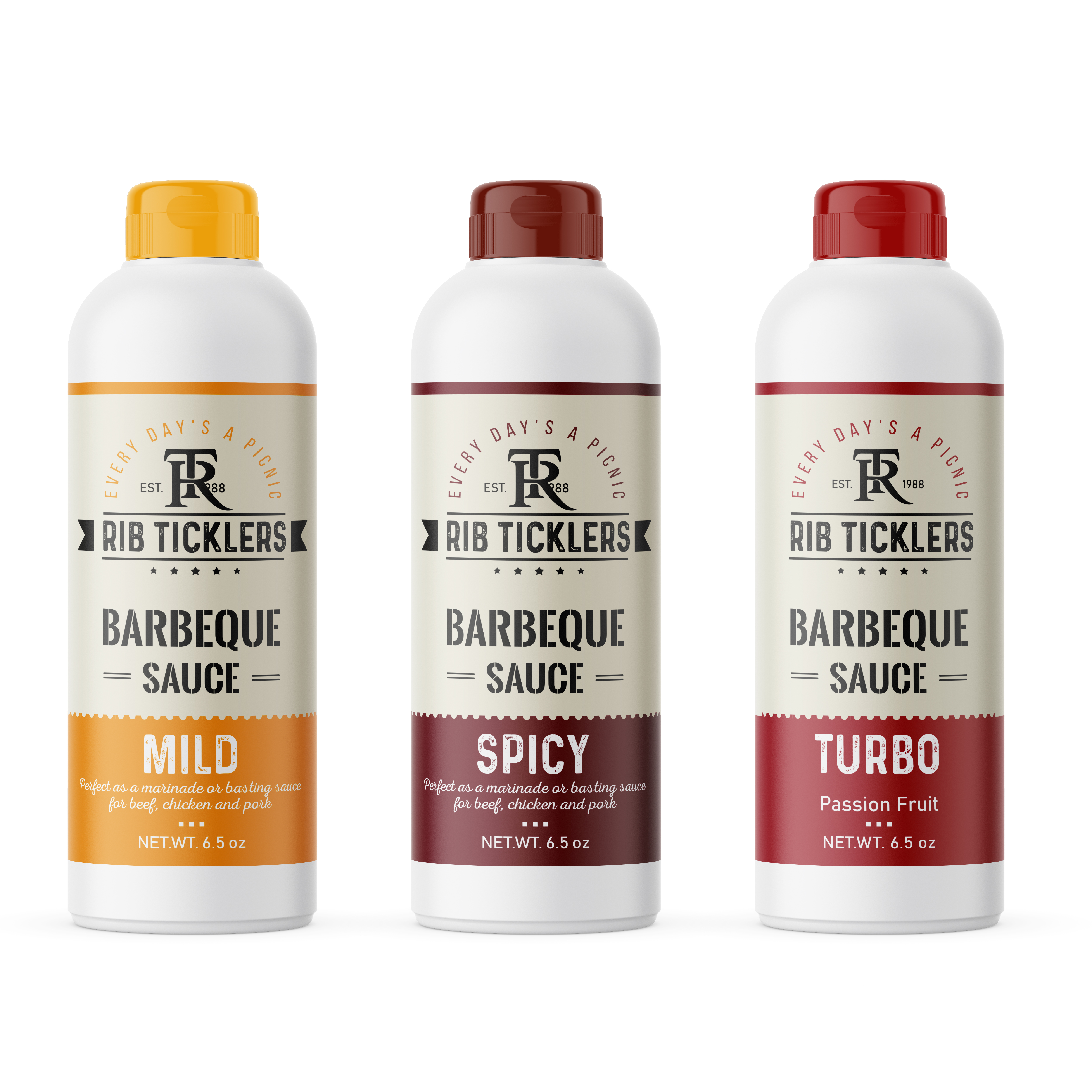 Label Design by Krasimira Georgieva for Ribticklers BBQ Sauce | Design #25503520