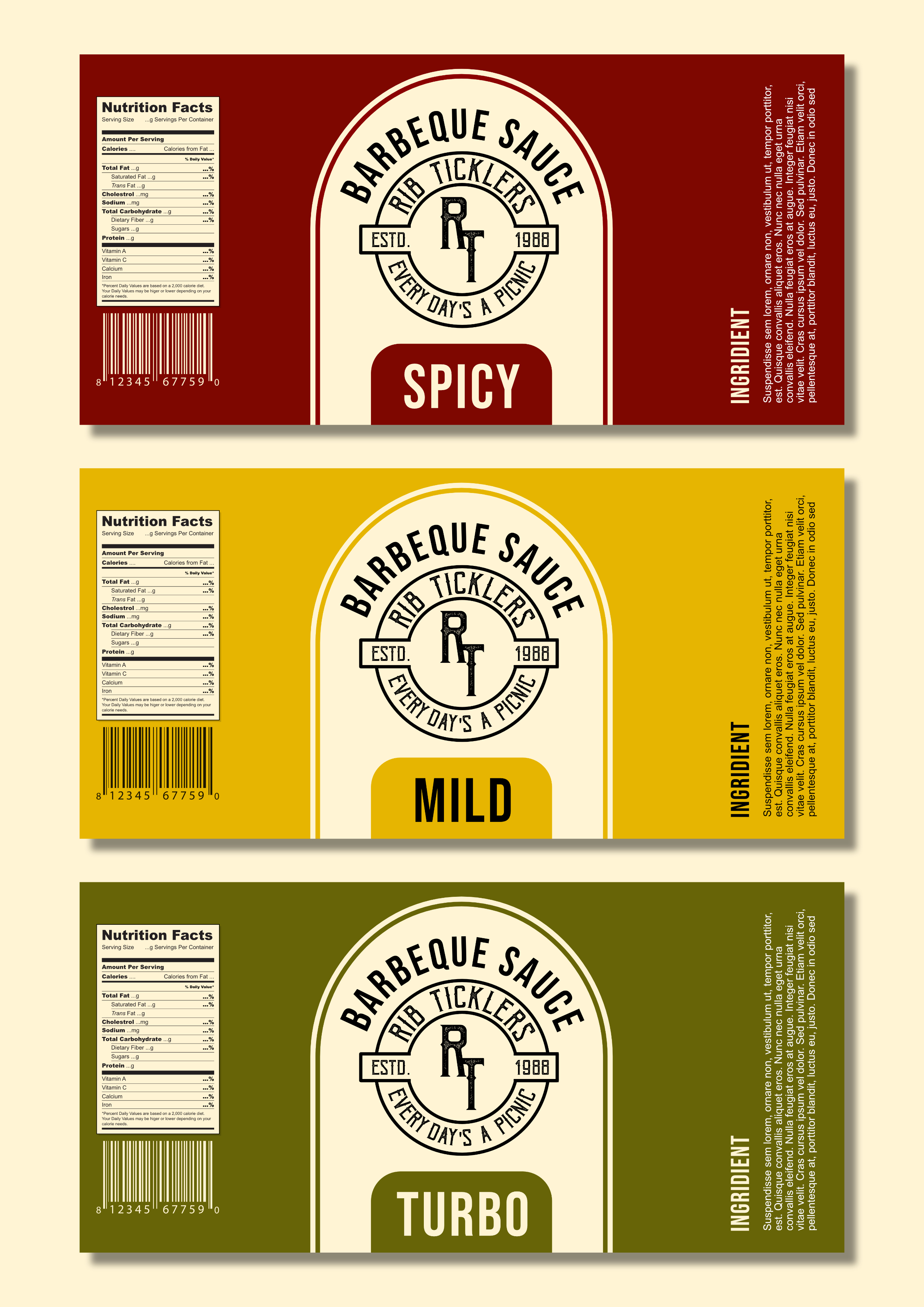 Design Étiquette par Rid D. Sign pour Ribticklers BBQ Sauce | Design #25496961