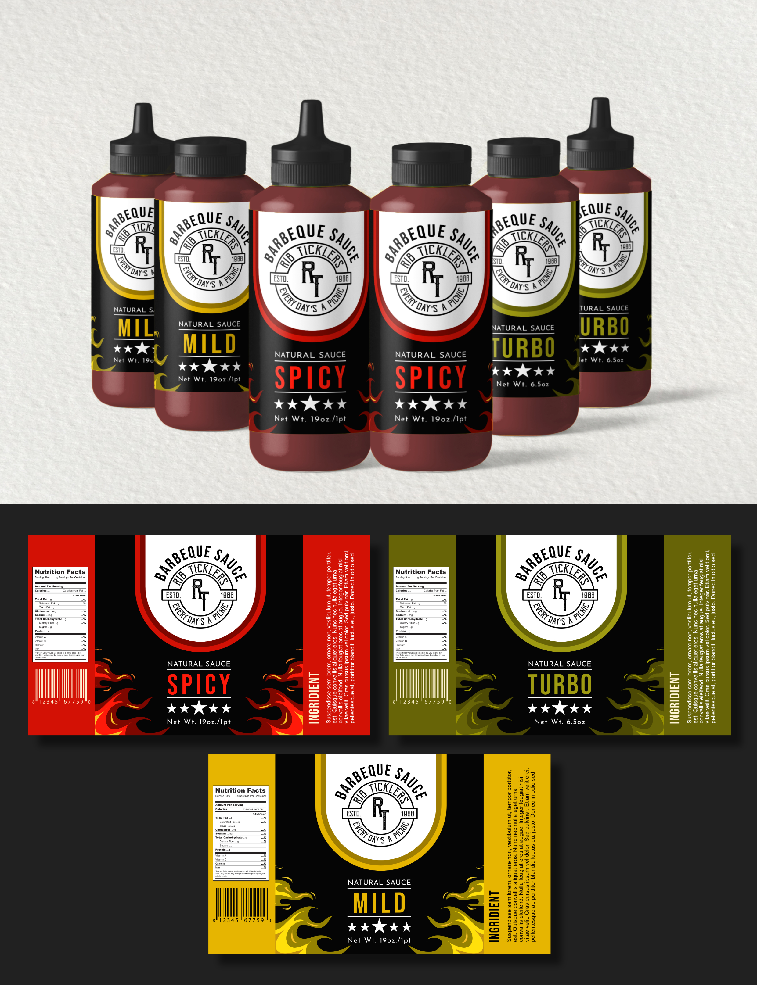 Diseño de Etiqueta por Rid D. Sign para Ribticklers BBQ Sauce | Diseño #25516805