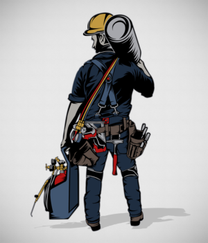 Construction Man  | T-shirt Design by Jonya