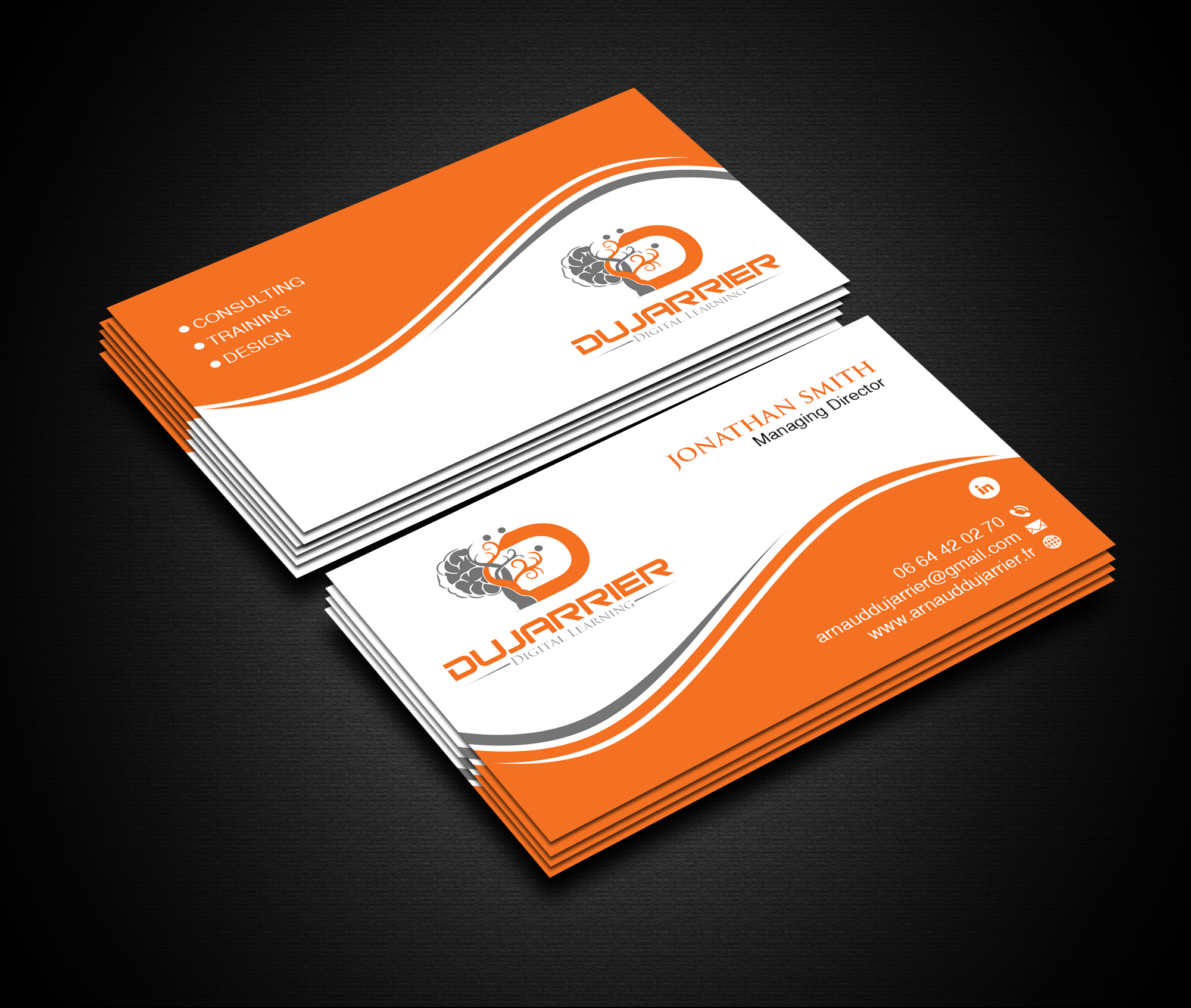 Diseño de Tarjeta de Presentación por Creations Box 2015 para Arnaud Dujarrier | Diseño #25546381