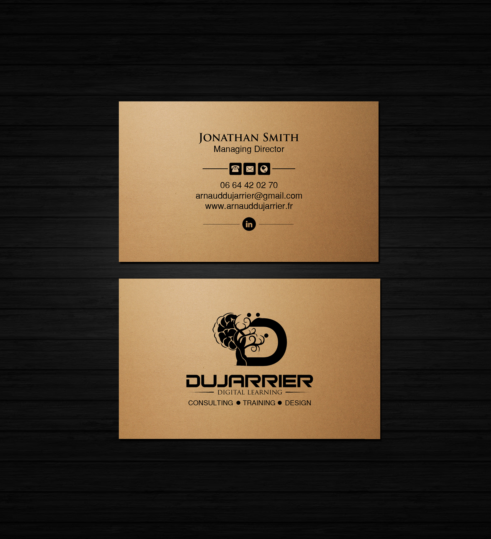 Diseño de Tarjeta de Presentación por Creations Box 2015 para Arnaud Dujarrier | Diseño #25546390