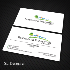 Business Card Design by SL Designer for Trademark Properties of Michigan, LLC | Design: #25496256
