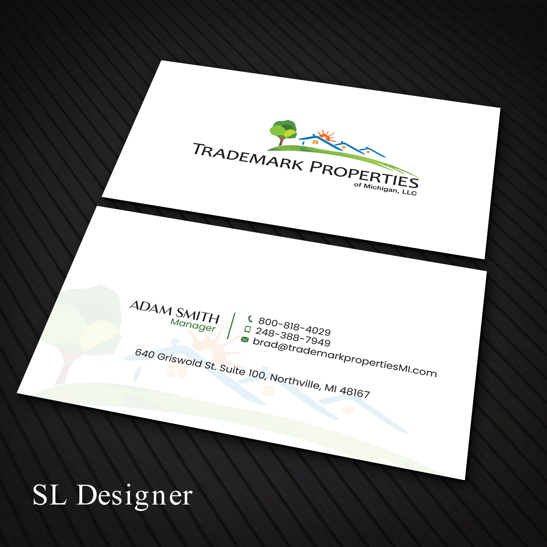 Design de Carte de Visite par SL Designer pour Trademark Properties of Michigan, LLC | Design #25496257