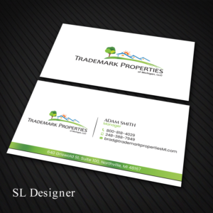 Business Card Design by SL Designer for Trademark Properties of Michigan, LLC | Design: #25496259