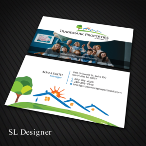 Business Card Design by SL Designer for Trademark Properties of Michigan, LLC | Design: #25496360