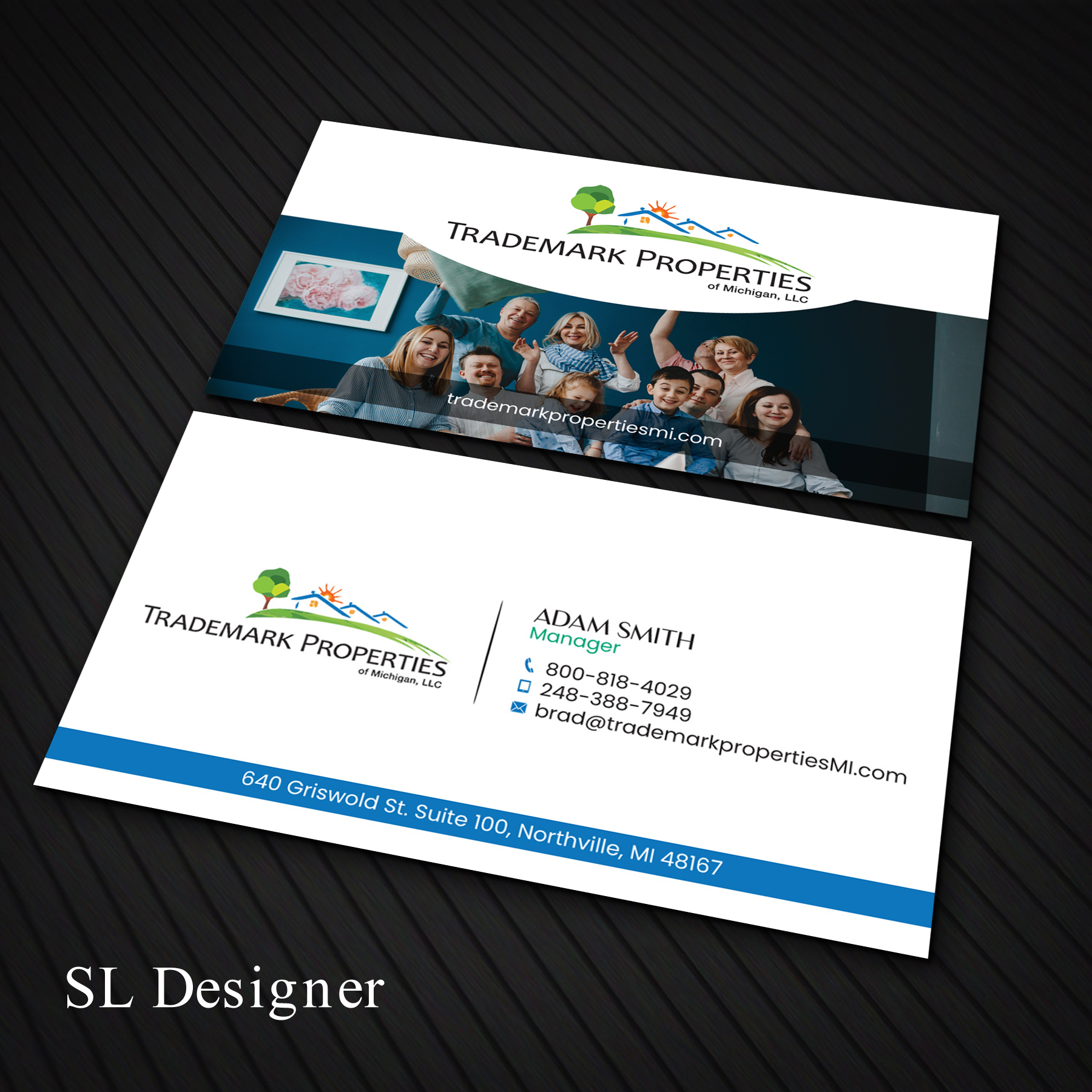 Business Card Design by SL Designer for Trademark Properties of Michigan, LLC | Design #25496363