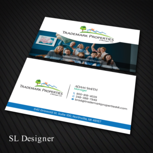 Business Card Design by SL Designer for Trademark Properties of Michigan, LLC | Design: #25496363