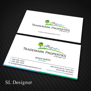 Business Card Design by SL Designer for Trademark Properties of Michigan, LLC | Design: #25496618