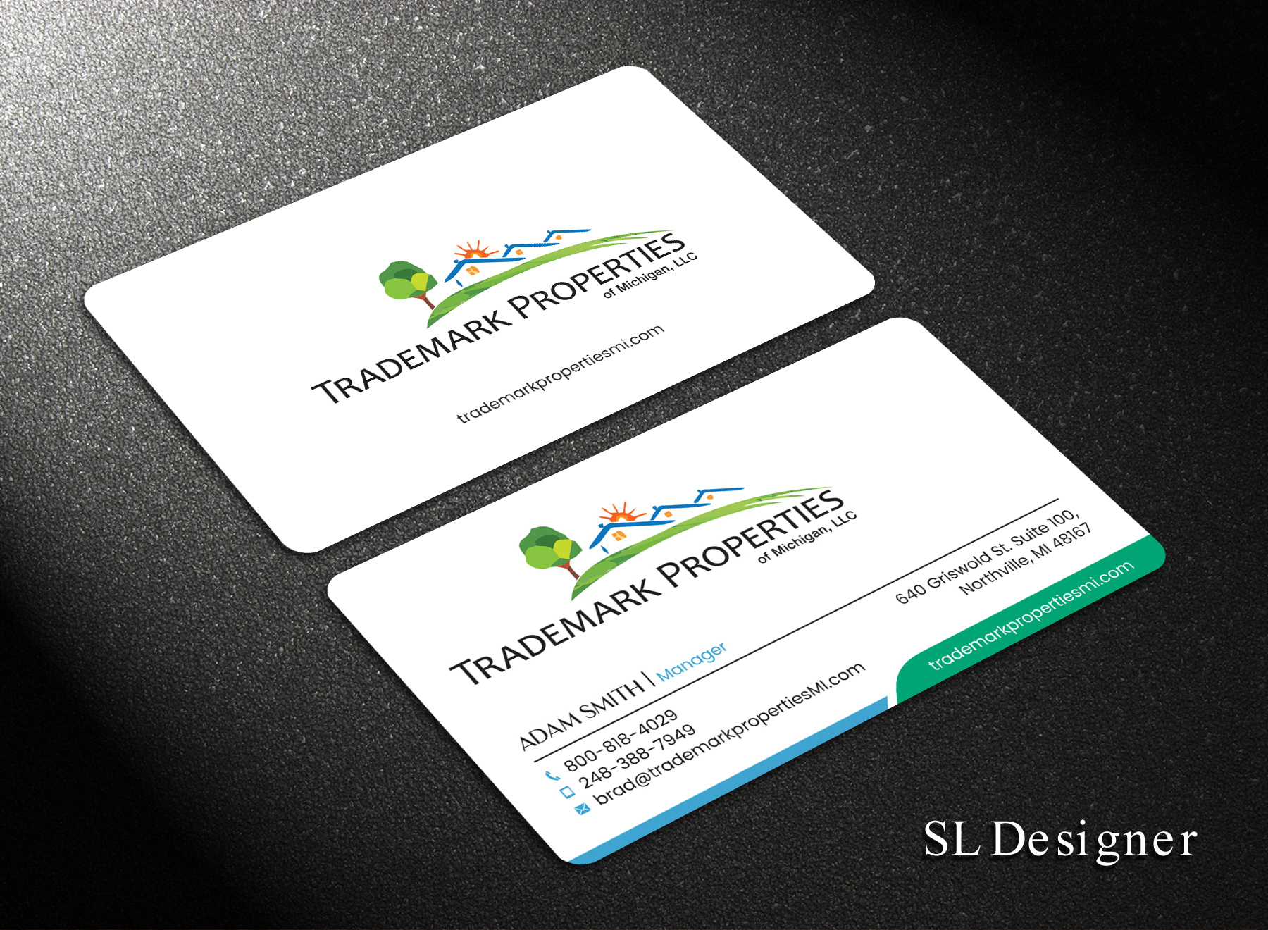 Visitenkarten-Design von SL Designer für Trademark Properties of Michigan, LLC | Design #25496621