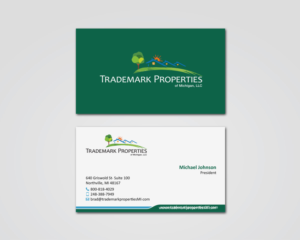 Business Card Design by MDesign for Trademark Properties of Michigan, LLC | Design: #25504285