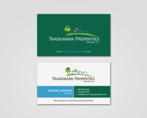 Business Card Design by MDesign for Trademark Properties of Michigan, LLC | Design: #25504289