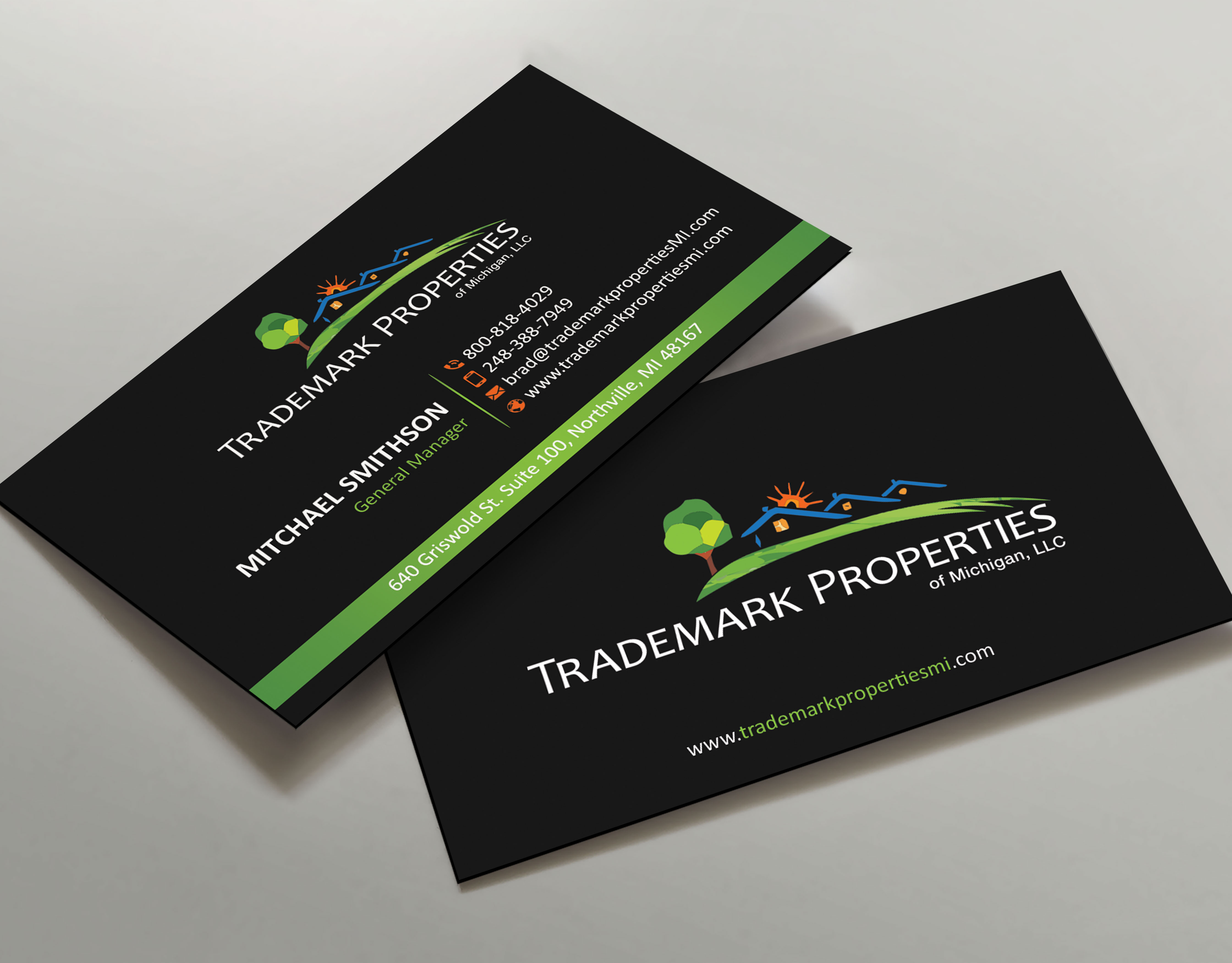Business Card Design by sabbir049 for Trademark Properties of Michigan, LLC | Design #25505827