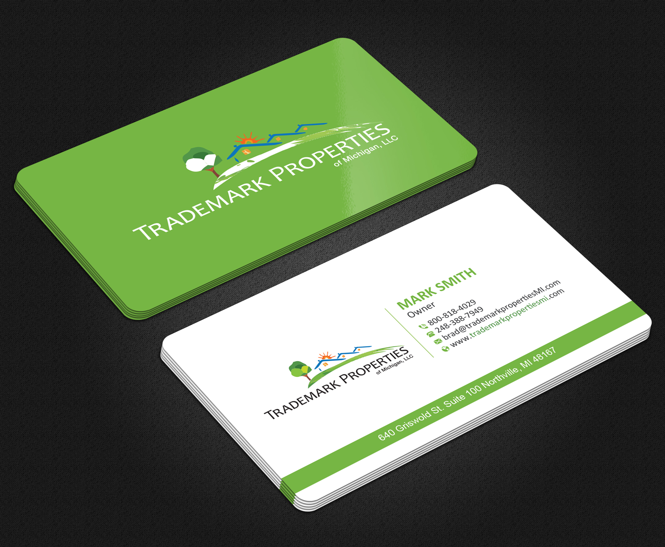 Visitenkarten-Design von Uttom 2 für Trademark Properties of Michigan, LLC | Design #25499887