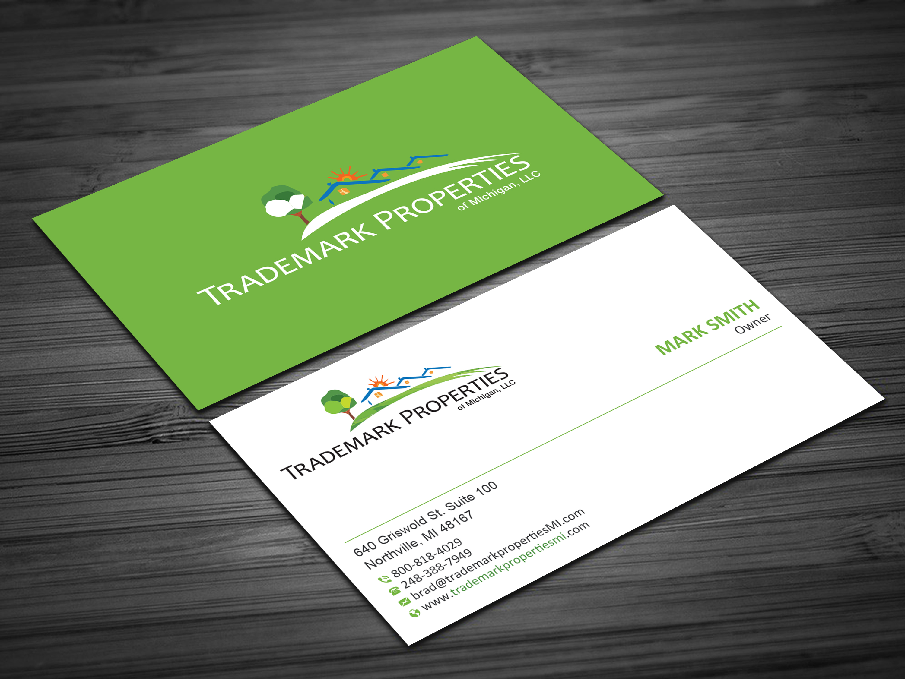 Business Card Design by Uttom 2 for Trademark Properties of Michigan, LLC | Design #25499889