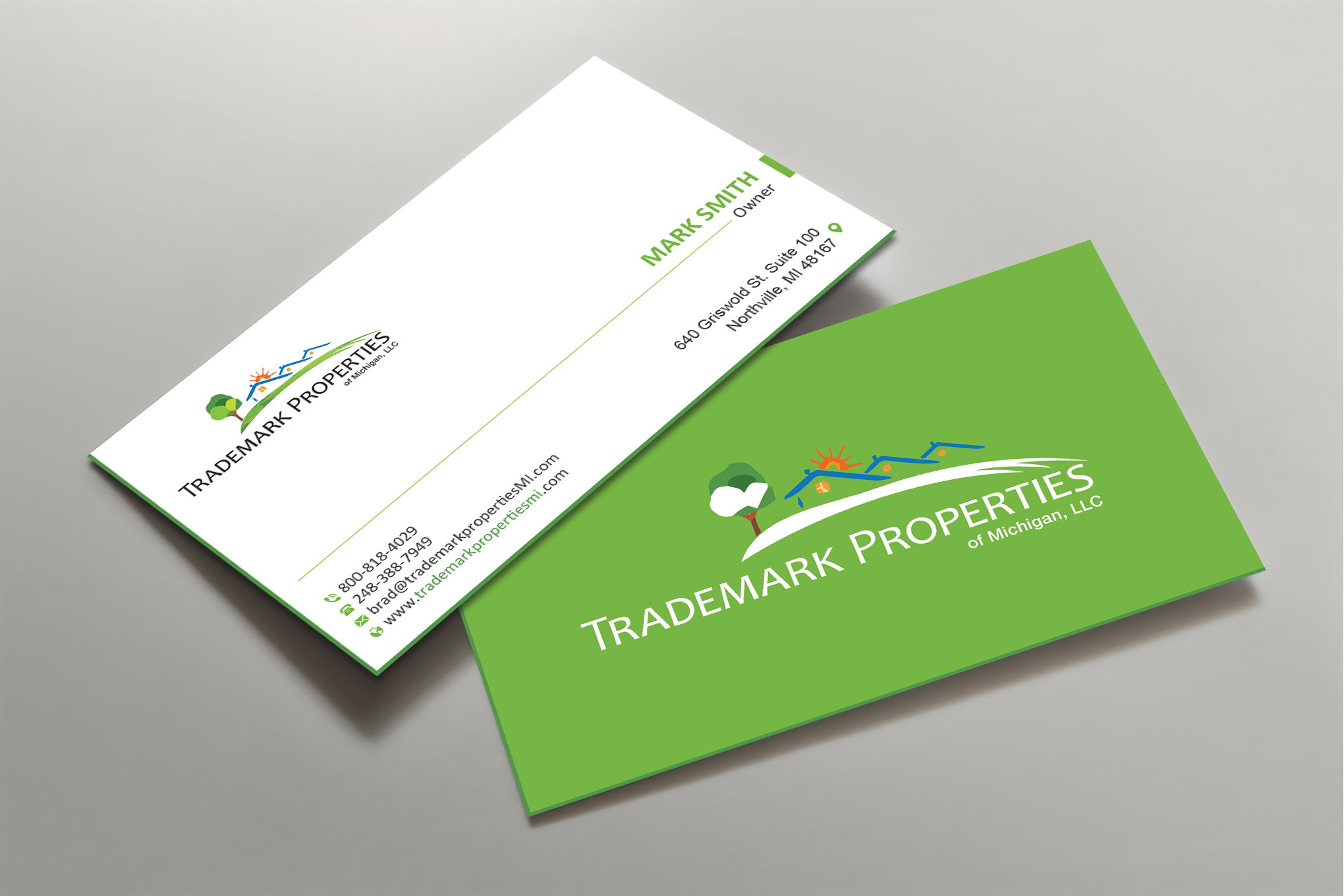Business Card Design by Uttom 2 for Trademark Properties of Michigan, LLC | Design #25499894