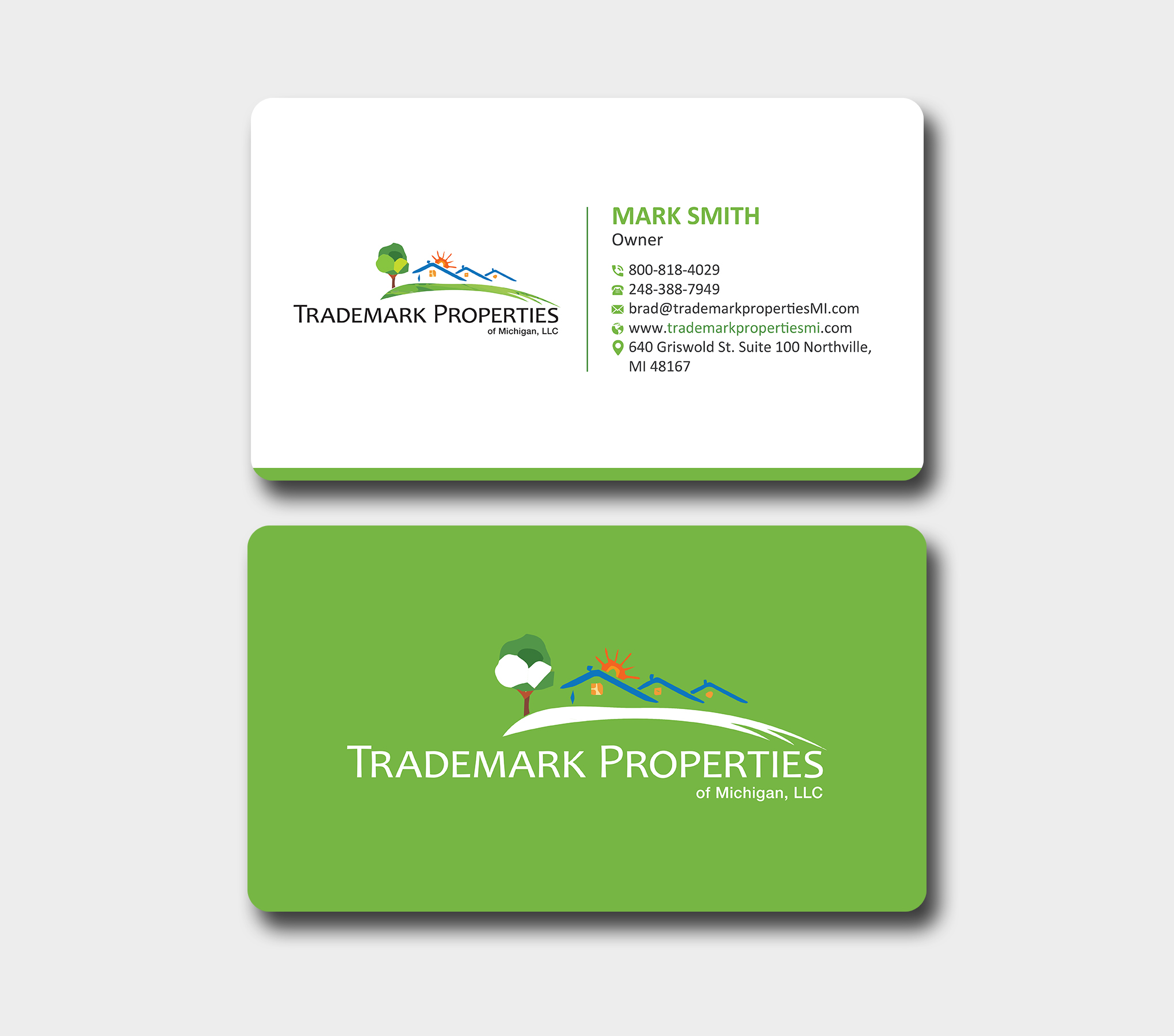Visitenkarten-Design von Uttom 2 für Trademark Properties of Michigan, LLC | Design #25499916
