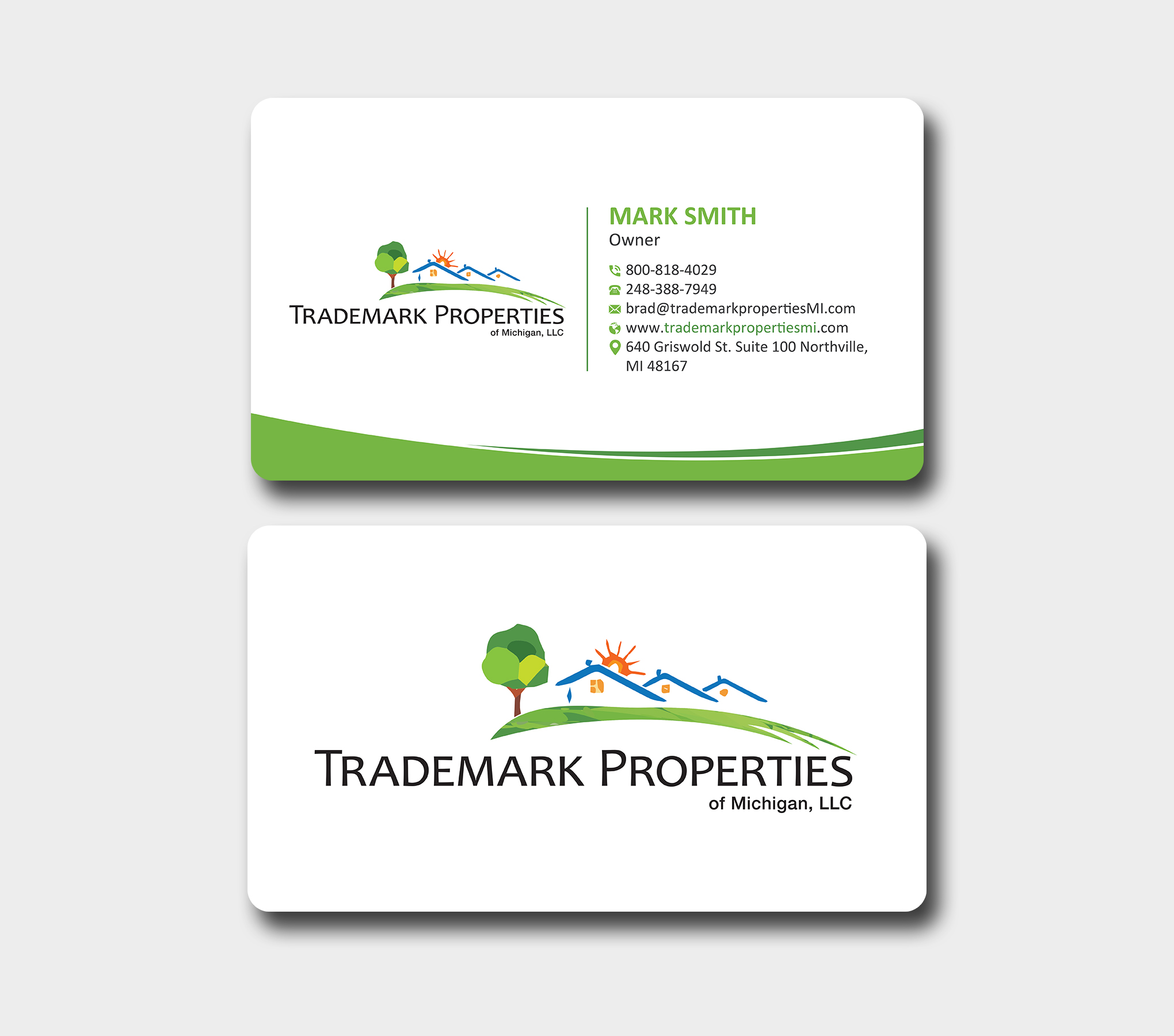 Visitenkarten-Design von Uttom 2 für Trademark Properties of Michigan, LLC | Design #25501043