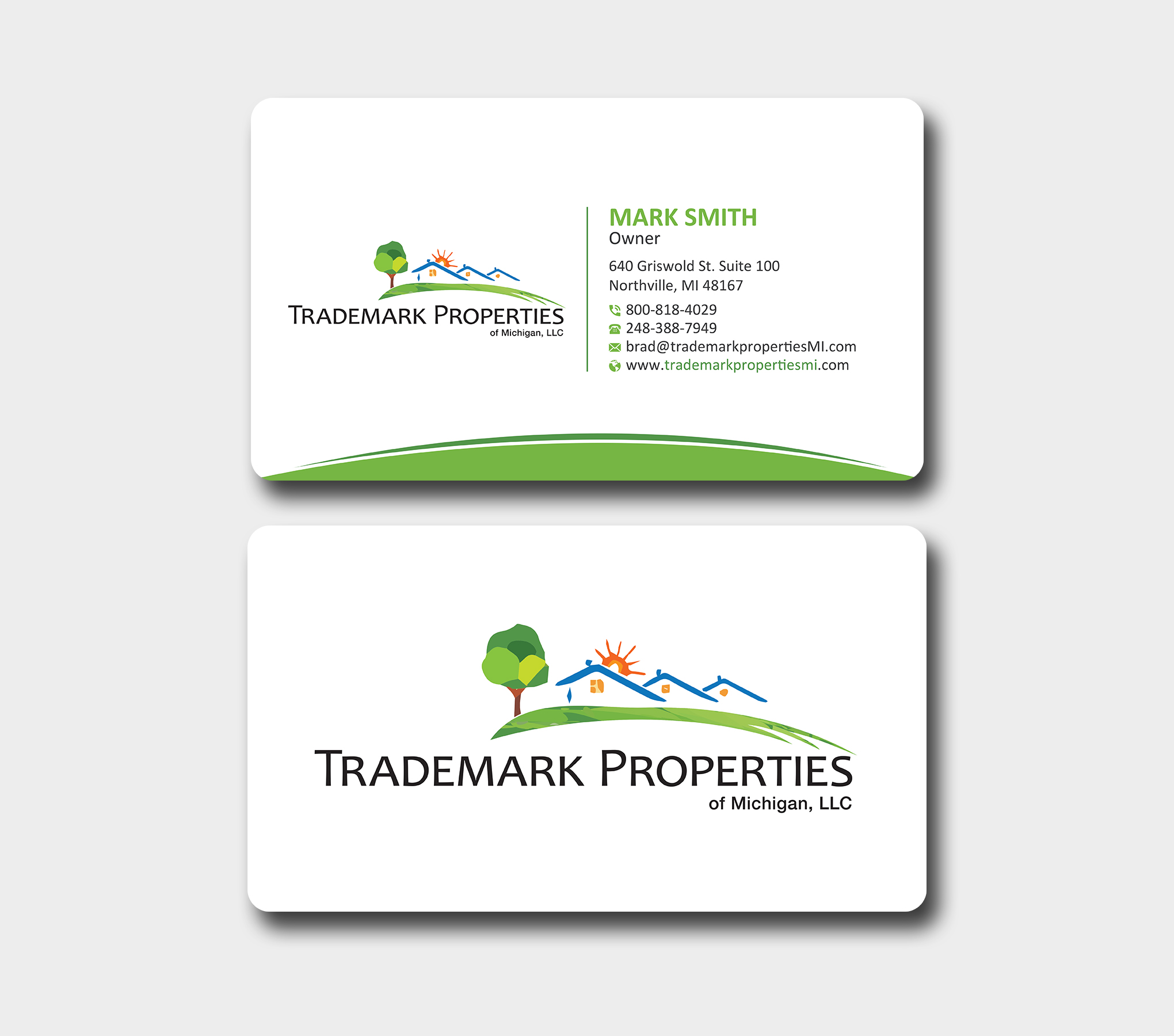 Diseño de Tarjeta de Presentación por Uttom 2 para Trademark Properties of Michigan, LLC | Diseño #25501063