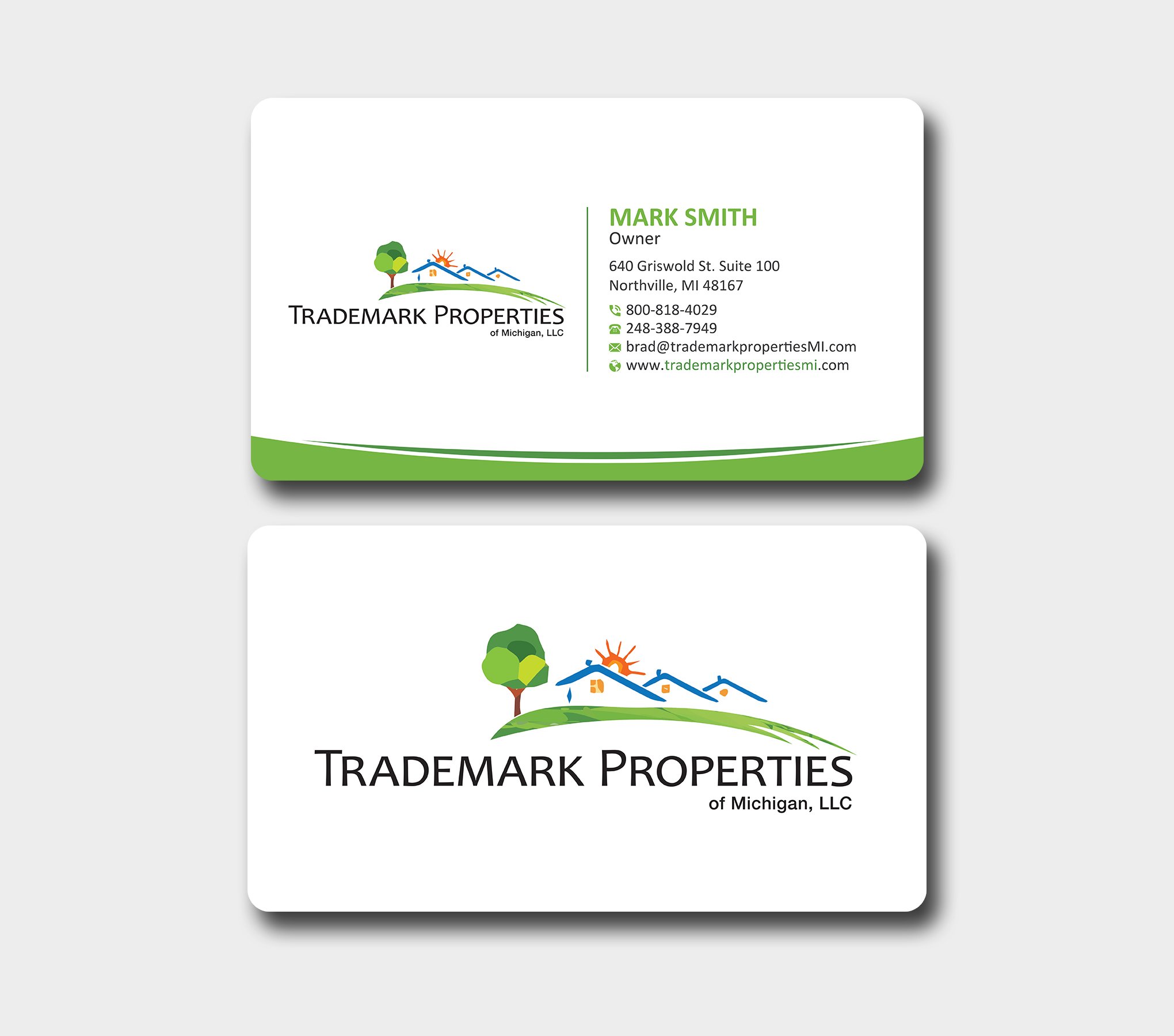 Design de Carte de Visite par Uttom 2 pour Trademark Properties of Michigan, LLC | Design #25501064