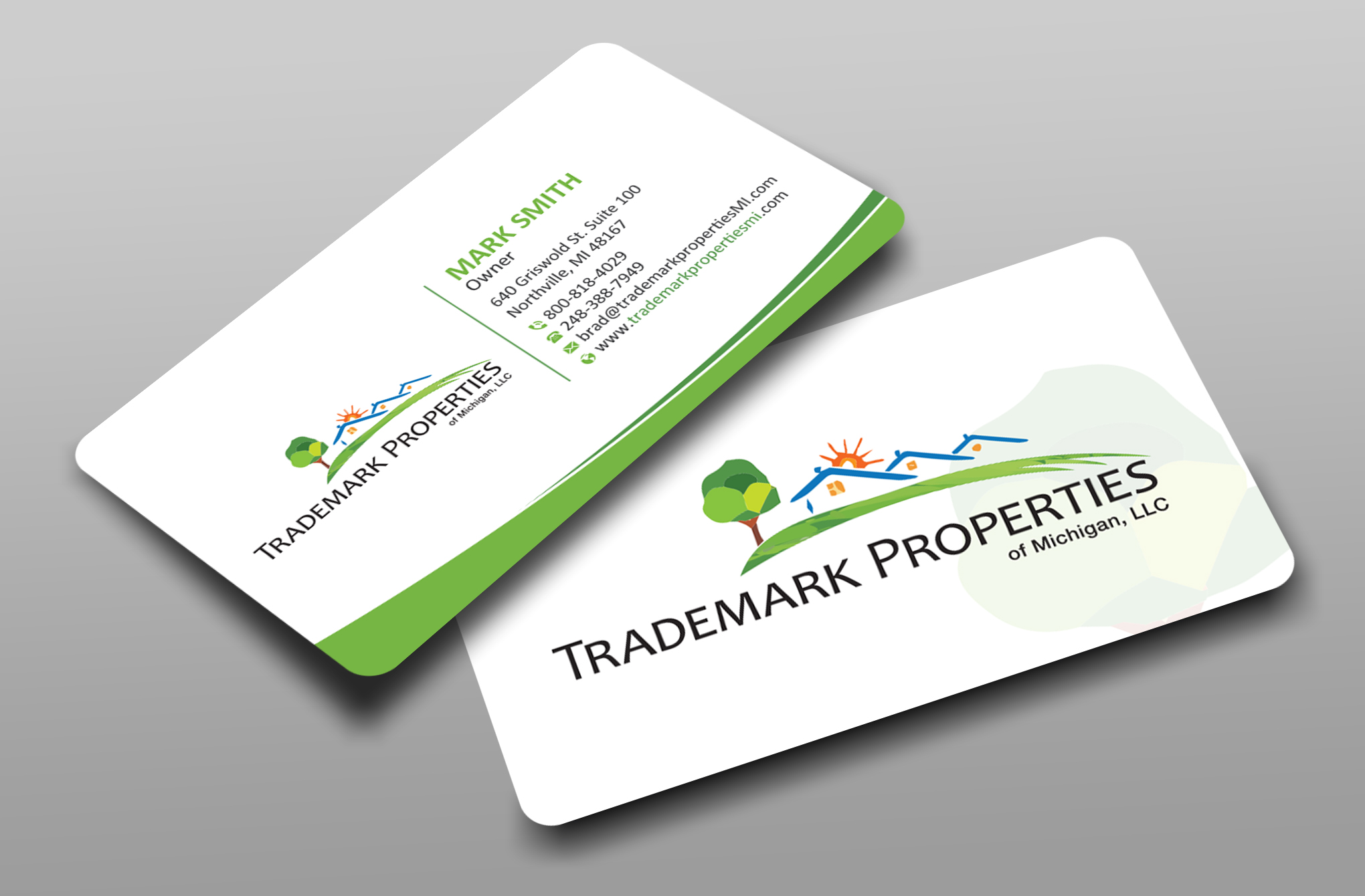Business Card Design by Uttom 2 for Trademark Properties of Michigan, LLC | Design #25506289