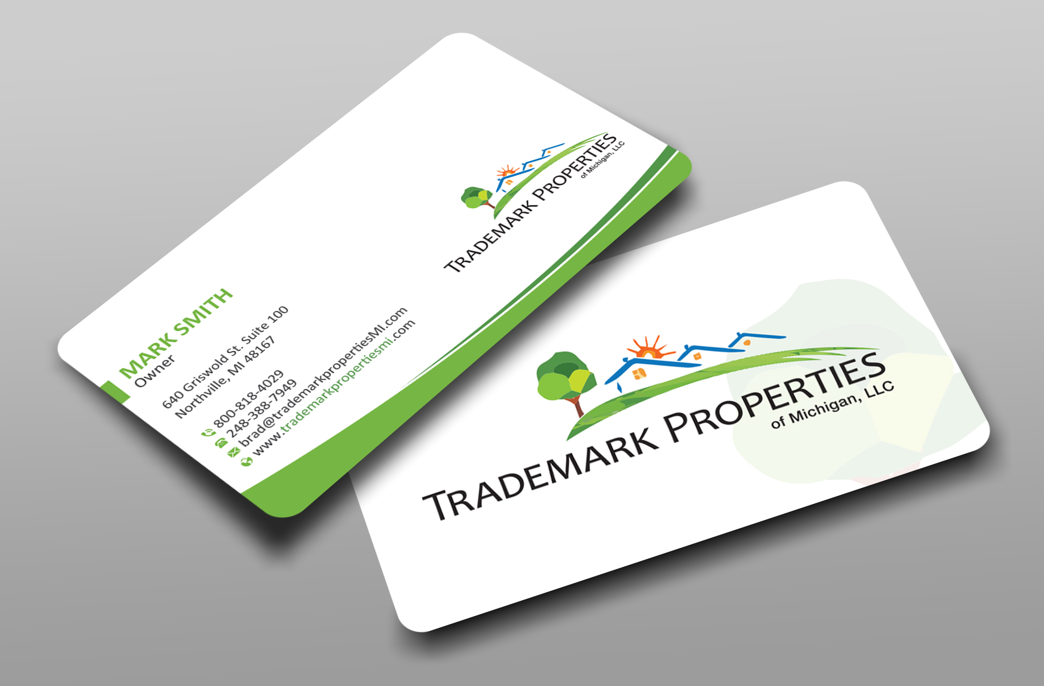 Diseño de Tarjeta de Presentación por Uttom 2 para Trademark Properties of Michigan, LLC | Diseño #25506290