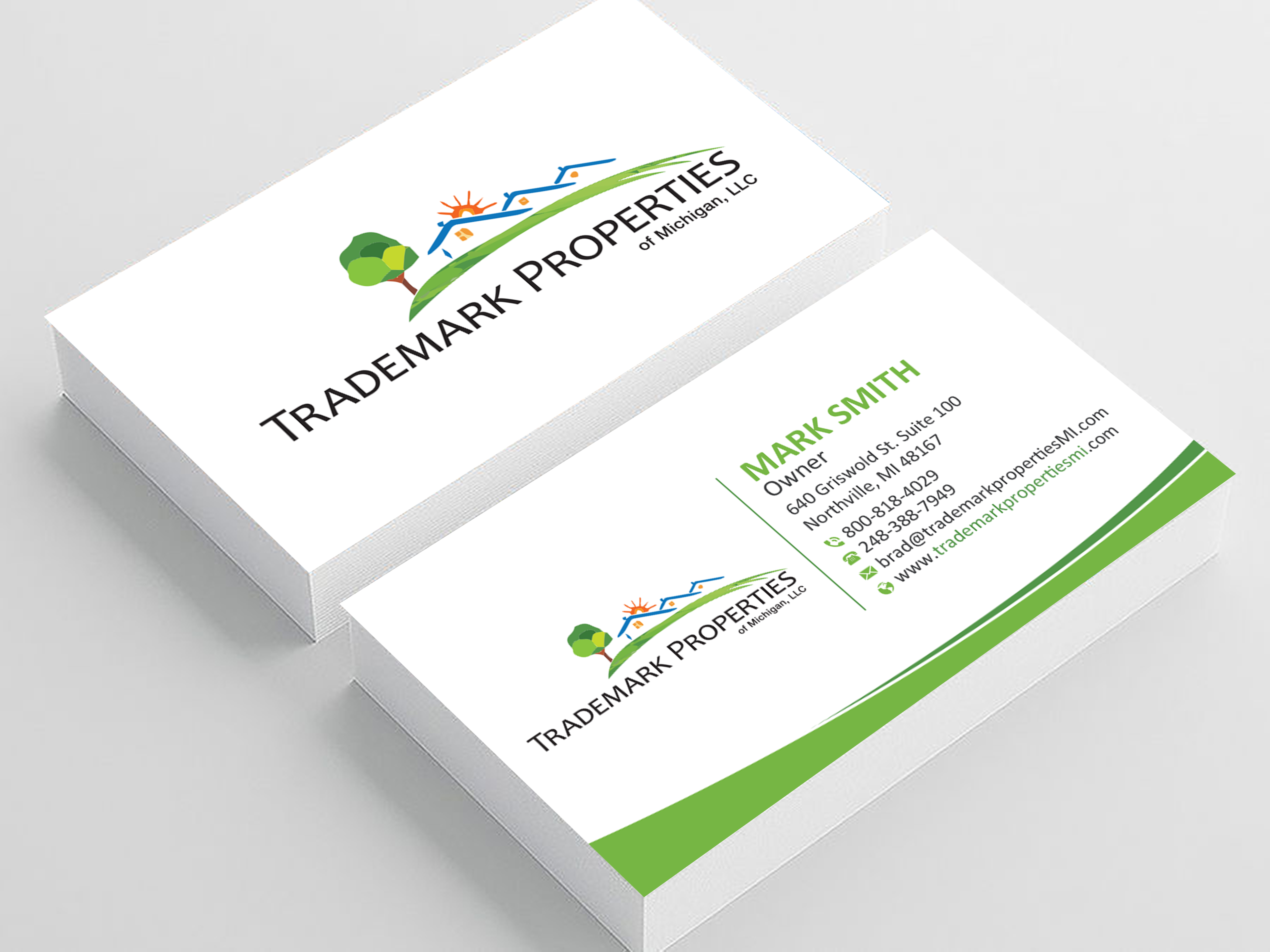 Business Card Design by Uttom 2 for Trademark Properties of Michigan, LLC | Design #25506852