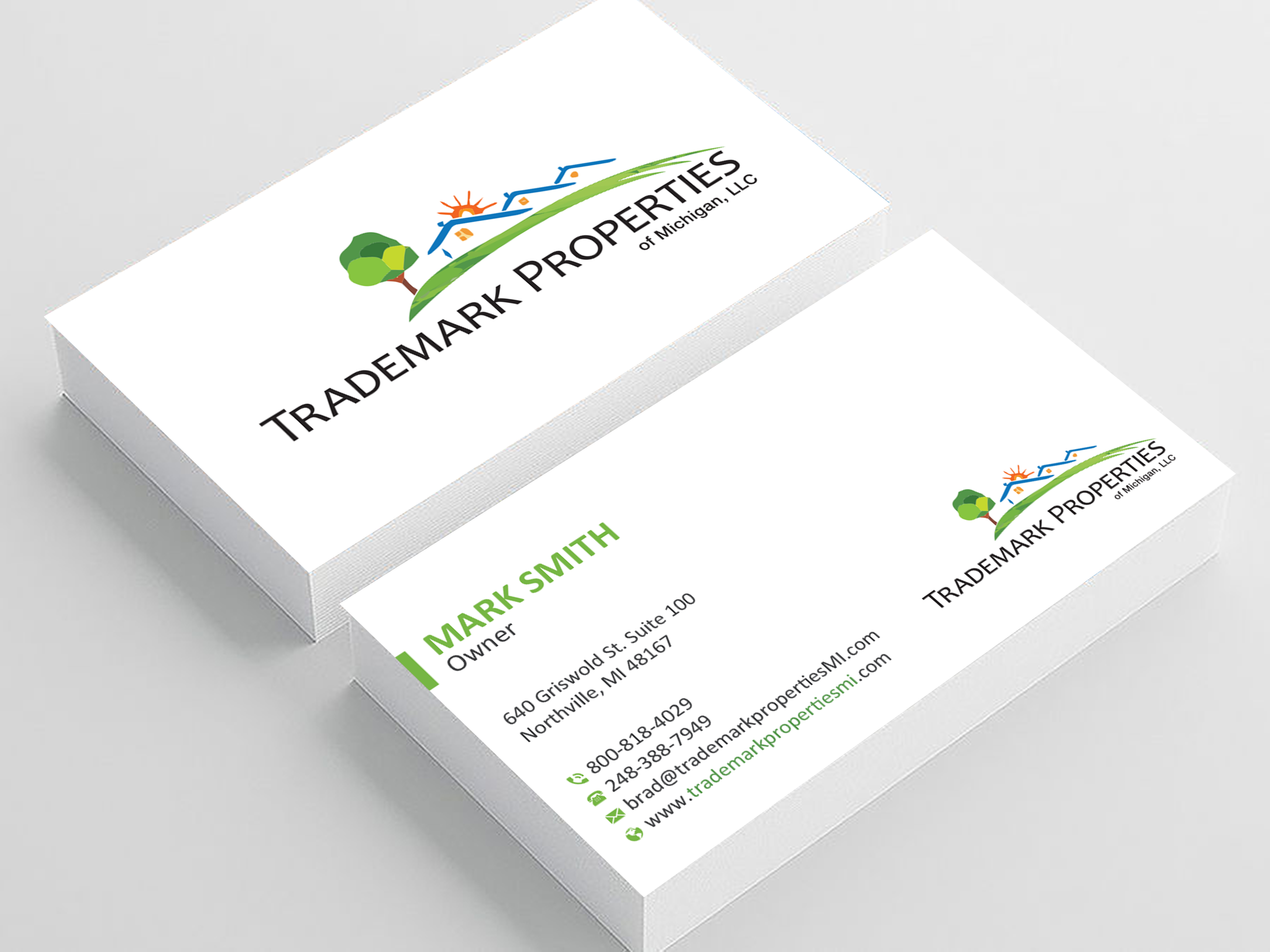 Business Card Design by Uttom 2 for Trademark Properties of Michigan, LLC | Design #25506853