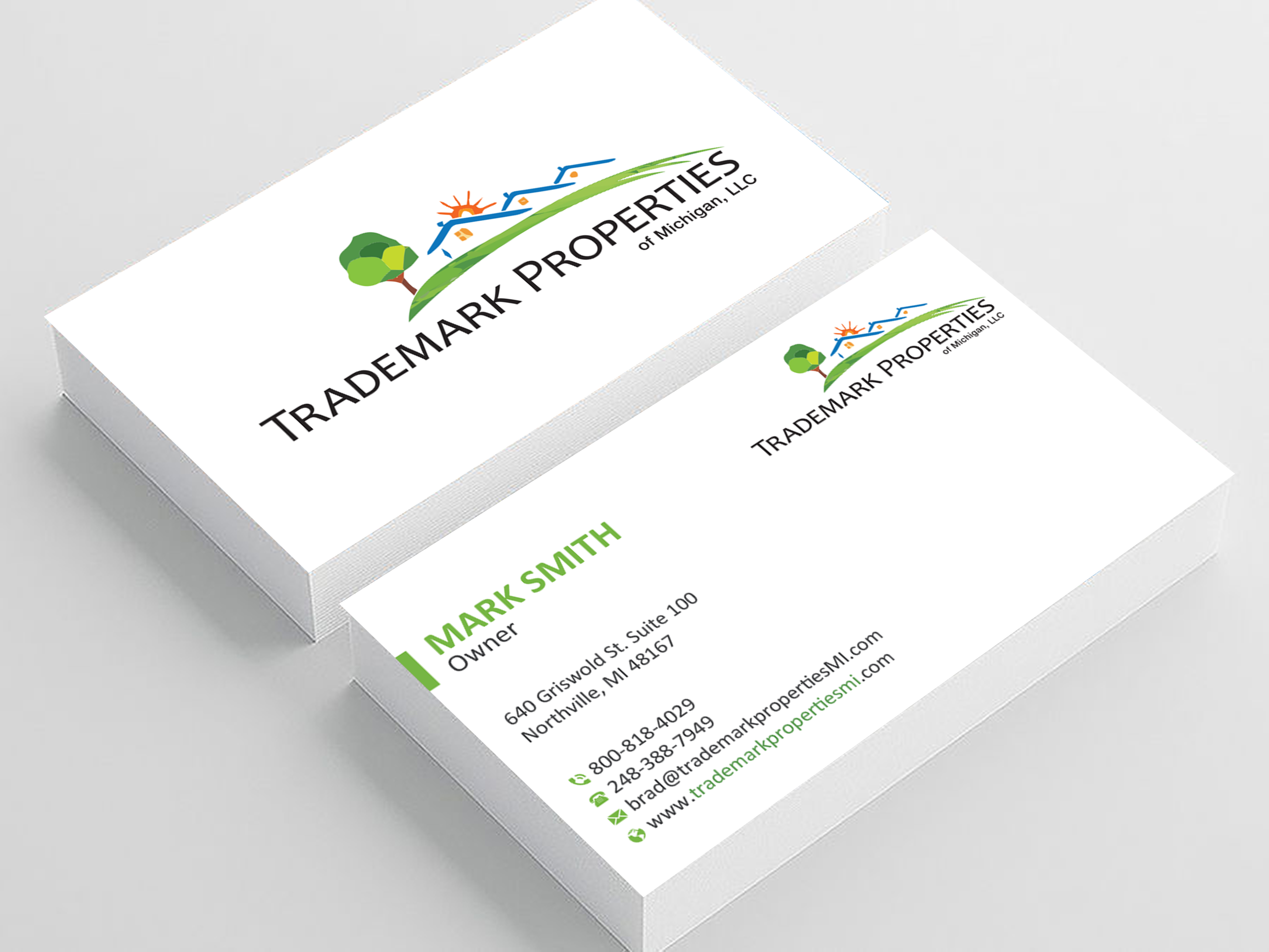 Business Card Design by Uttom 2 for Trademark Properties of Michigan, LLC | Design #25506855