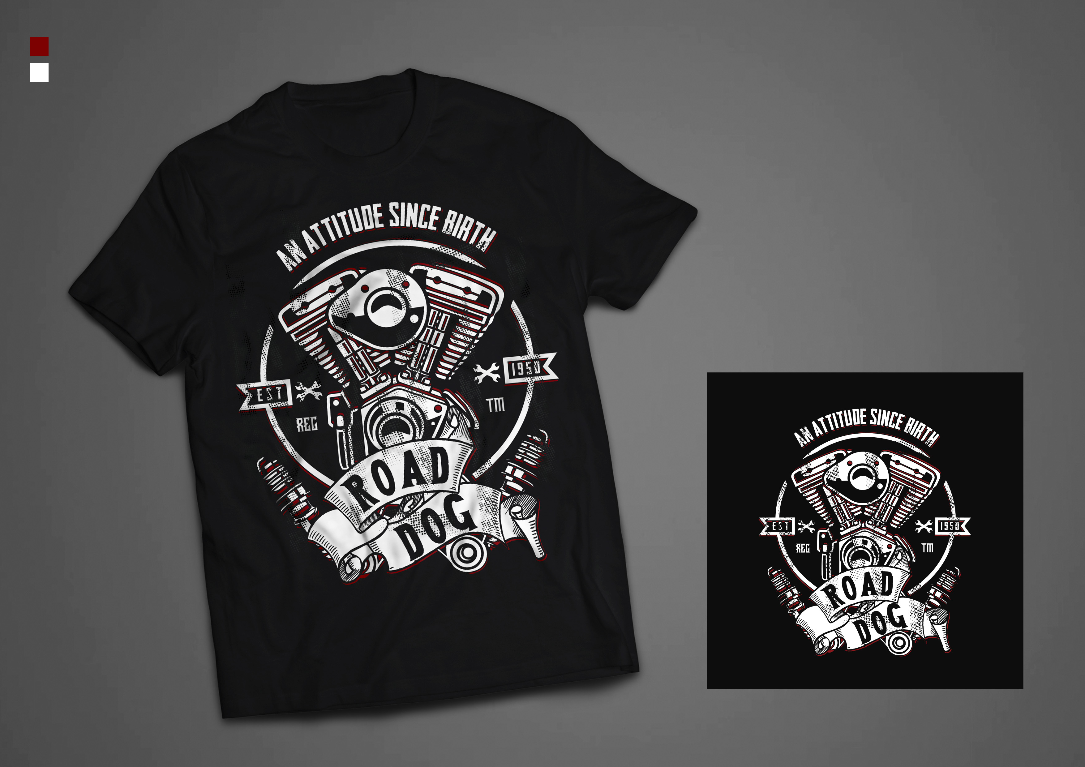 T-shirt Design by Lumen Branding for Road Dog Apparel | Design #25514296