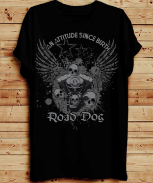 Motorcycle Apparel eCommerce Business needs Road Dog Club Shirt design | T-shirt Design by creative gravity