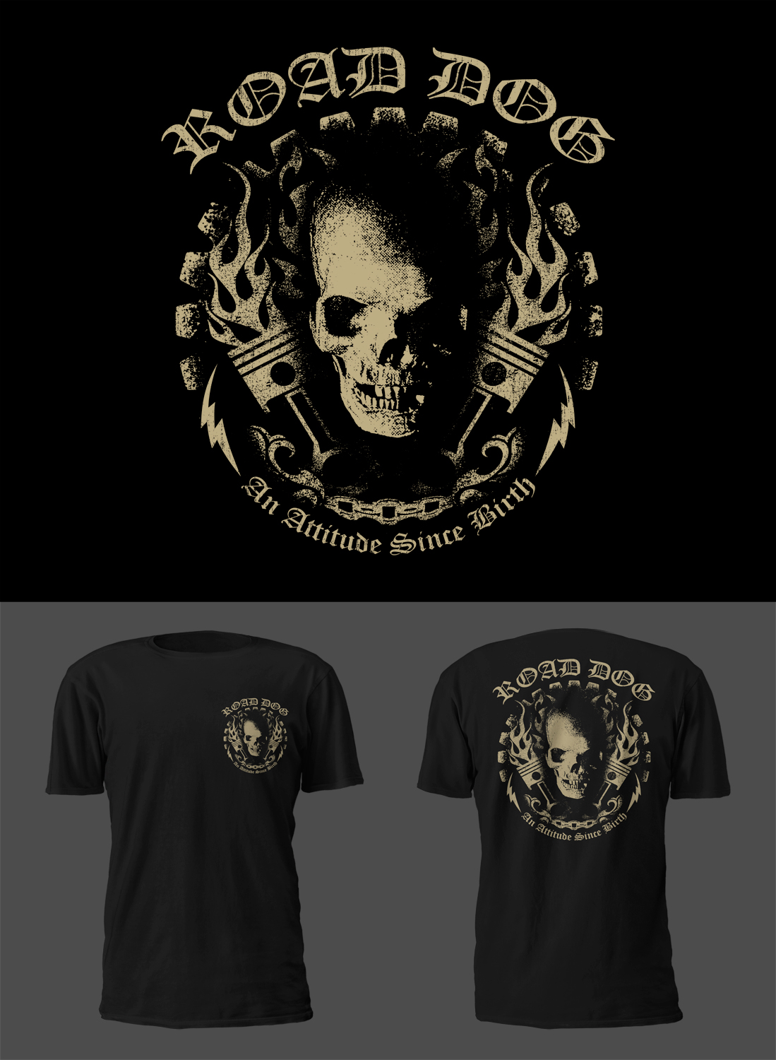 T-shirt Design by D'Mono for Road Dog Apparel | Design #25532508