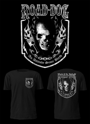Motorcycle Apparel eCommerce Business needs Road Dog Club Shirt design | T-shirt Design by D'Mono