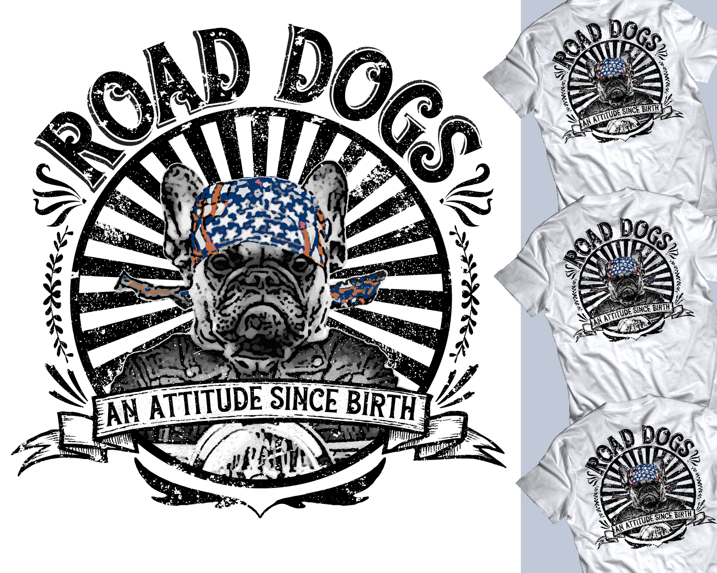 T-shirt Design by Tee and Eh? for Road Dog Apparel | Design #25520341