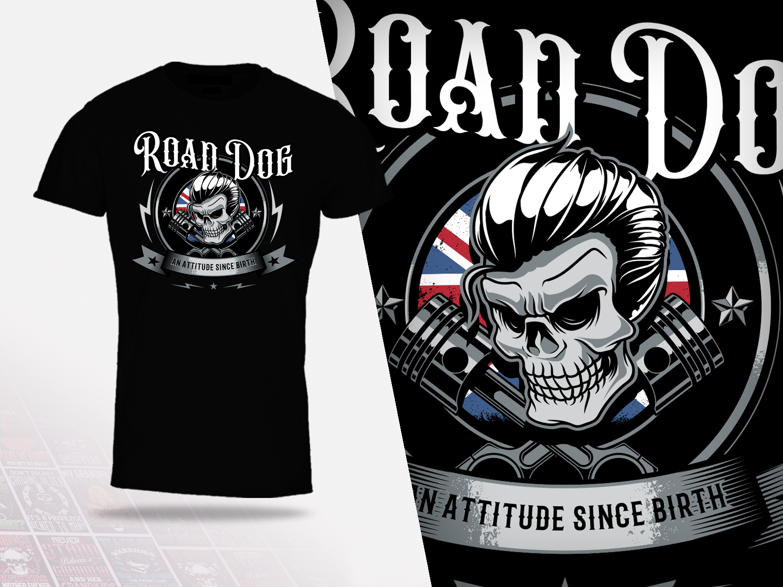 T-shirt Design by GraphicRogue for Road Dog Apparel | Design #25555941