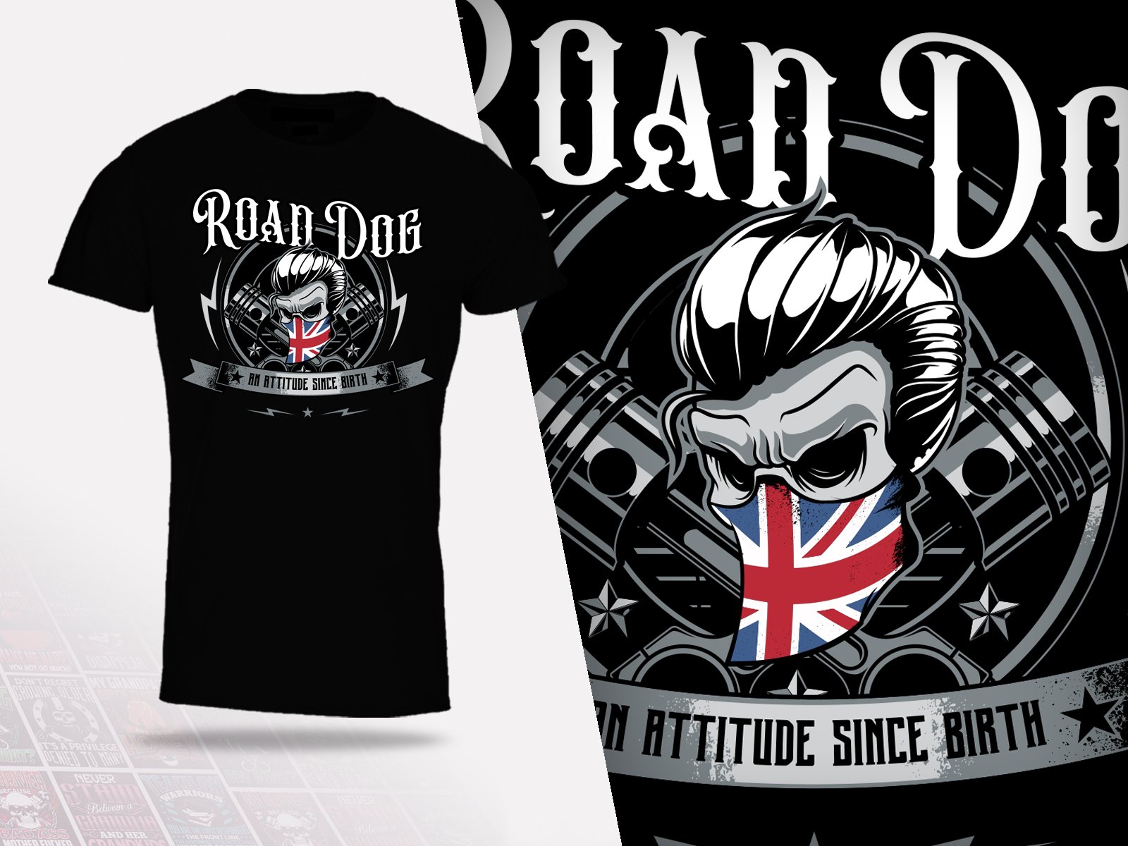 T-shirt Design by GraphicRogue for Road Dog Apparel | Design #25555943