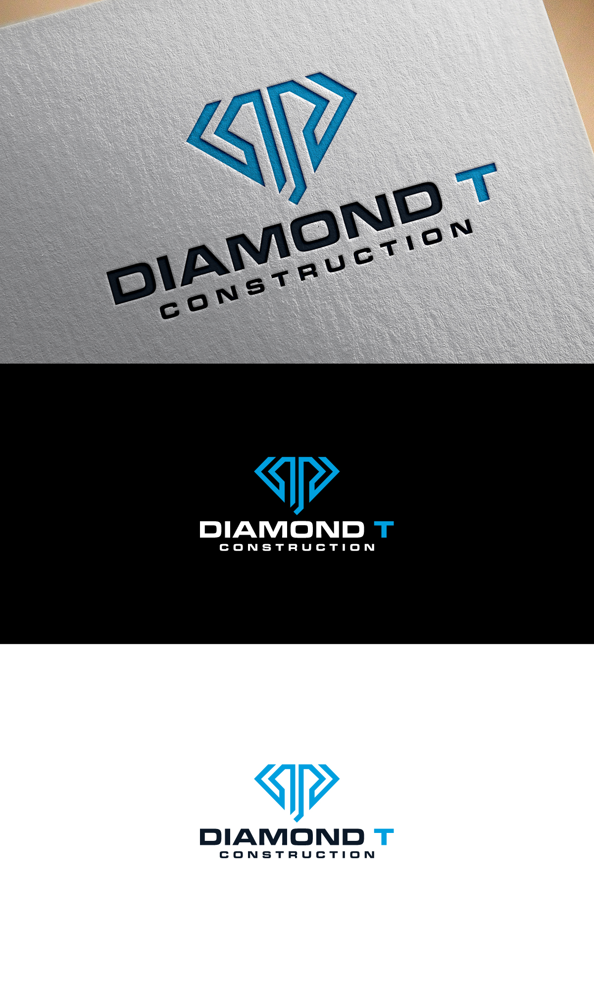 Logo Design by logo_s for Diamond T Construction  | Design #25500912