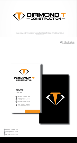 Logo Design by graphicevolution for Diamond T Construction  | Design: #25500763