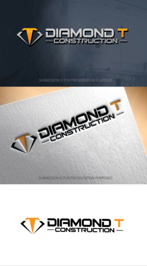 Logo Design by graphicevolution for Diamond T Construction  | Design: #25500764