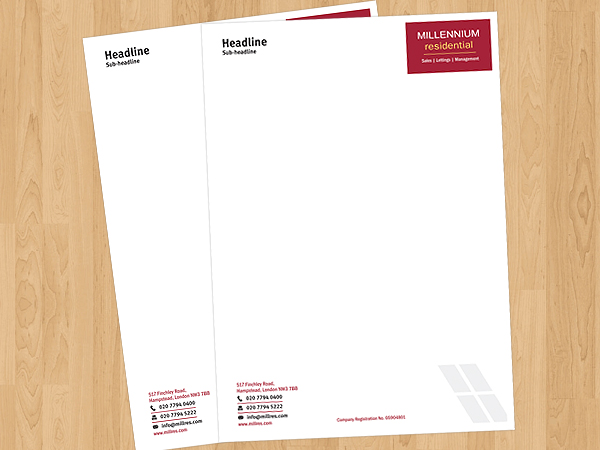 Stationery Design by Two heads for MillRes | Design #80434